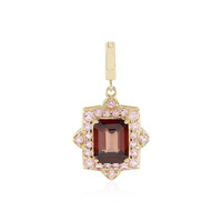 Pendentif en or et Zircon acajou