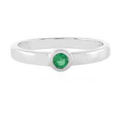 Bague en argent et Emeraude de Colombie