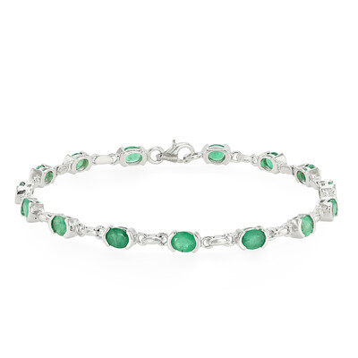 Bracelet en argent et Emeraude de Zambie