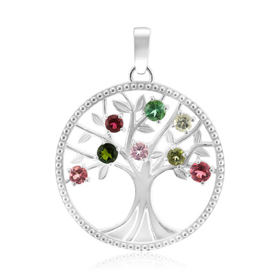 Pendentif en argent et Tourmaline verte du Brésil