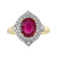 Bague en argent et Rubis de Madagascar
