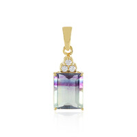 Pendentif en argent et Fluorite multicolore