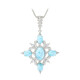 Collier en argent et Larimar (Dallas Prince Designs)