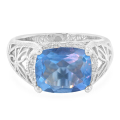 Bague en argent et Fluorite à couleur changeante