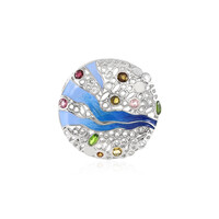 Pendentif en argent et Diopside de Russie (SAELOCANA)