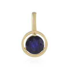 Pendentif en argent et Saphir bleu de Madagascar