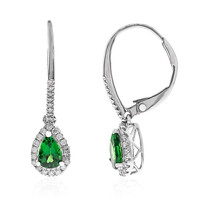 Boucles d'oreilles en or et Grenat Tsavorite AAA (CIRARI)