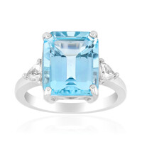 Bague en argent et Topaze bleu ciel