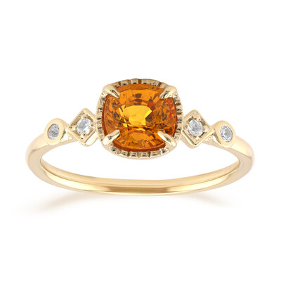 Bague en or et Saphir orange de Ban Ka Cha