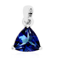 Pendentif en argent et Topaze bleu roi