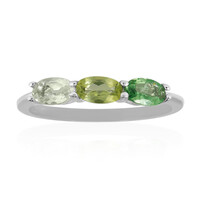 Bague en argent et Tsavorite de Tanzanie