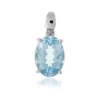 Pendentif en argent et Topaze bleu ciel