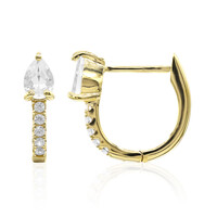 Boucles d'oreilles en argent et Topaze blanche