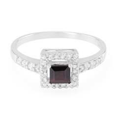 Bague en argent et Grenat du Mozambique
