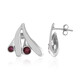 Boucles d'oreilles en argent et Rubis de Madagascar (de Melo)