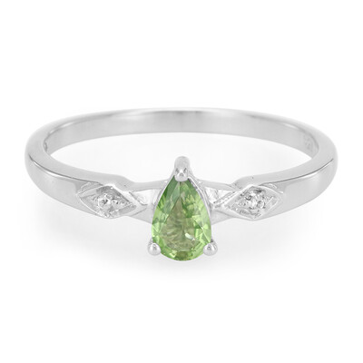 Bague en argent et Tourmaline chromifère