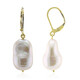 Boucles d'oreilles en argent et Perle blanche de culture d'eau douce (TPC)