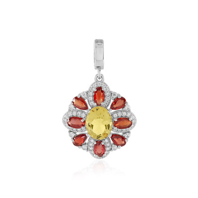 Pendentif en argent et Béryl jaune
