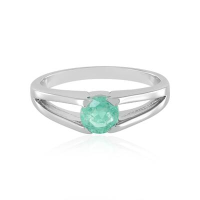 Bague en argent et Emeraude de Colombie