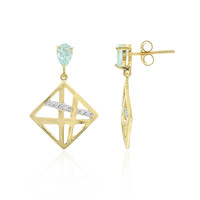 Boucles d'oreilles en argent et Topaze bleu ciel