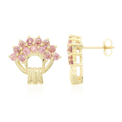 Boucles d'oreilles en or et Saphir Padparadscha non chauffé (AMAYANI)