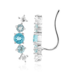 Boucles d'oreilles en argent et Apatite bleue