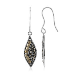 Boucles d'oreilles en argent et Marcassite