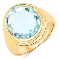 Bague en argent et Topaze bleu ciel