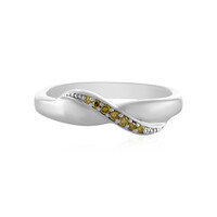 Bague en argent et Diamant jaune I4