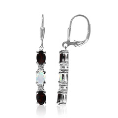 Boucles d'oreilles en argent et Grenat