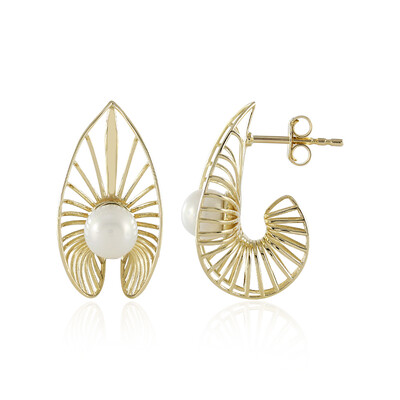 Boucles d'oreilles en or et Perle de culture d'eau douce (Ornaments by de Melo)