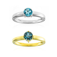 Bague en argent et Topaze bleu Suisse