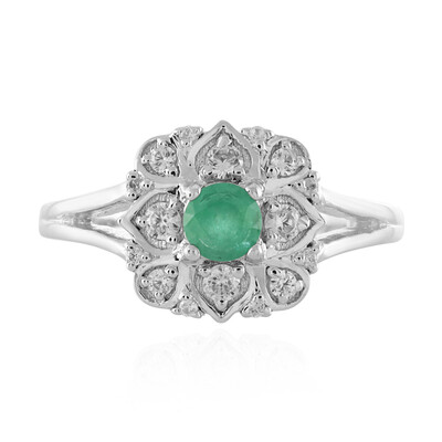 Bague en argent et Emeraude d'Ethiopie