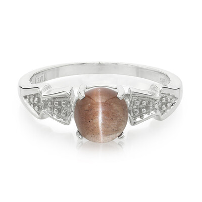 Bague en argent et Scapolite œil-de-chat