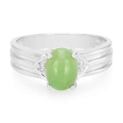 Bague en argent et Chrysoprase impériale