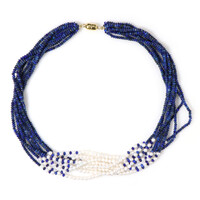 Collier en argent et Lapis-Lazuli (Riya)