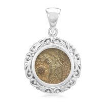 Pendentif en argent et Antique denier de la veuve à ancres