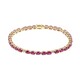 Bracelet en or et Rubis AAA du Mozambique