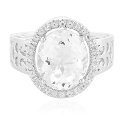 Bague en argent et Quartz blanc