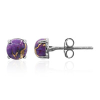 Boucles d'oreilles en argent et Turquoise pourpre de Mohavie