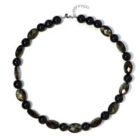 Collier en argent et Mica doré