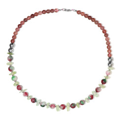 Collier en argent et Hématite argentée