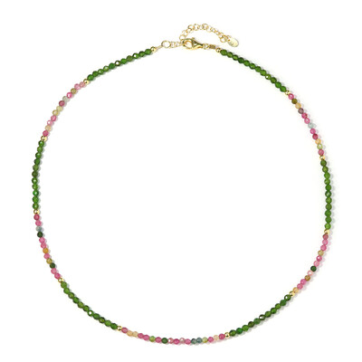 Collier en argent et Diopside de Russie