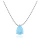 Collier en argent et Quartz bleu pastel