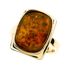 Bague en argent et Ambre baltique