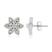 Boucles d'oreilles en argent et Alexandrite