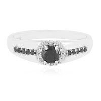 Bague en argent et Diamant noir