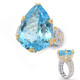 Bague en argent et Topaze bleu ciel (Gems en Vogue)