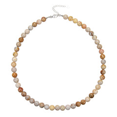 Collier en argent et Corail fossilisé