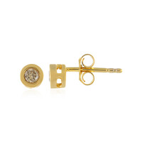 Boucles d'oreilles en argent et Diamant chocolat I2
